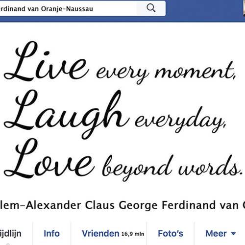 Benieuwd hoe Koning Willem-Alexanders Facebook-pagina eruitziet?