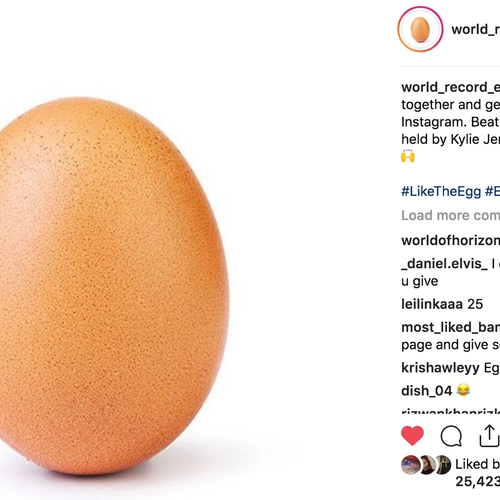 Het bekendste ei ter wereld pakt 25.5 miljoen likes