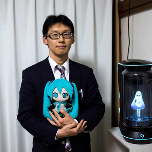 Japanner trouwt met Hologram
